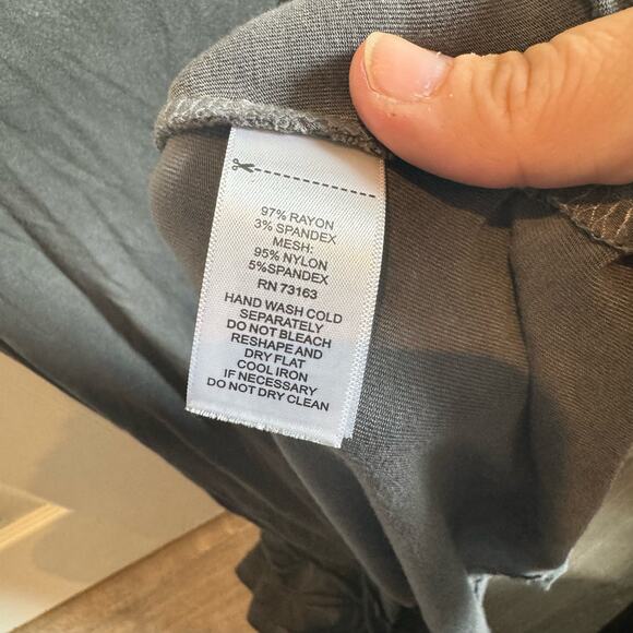 Cable and Gauge Grey Sack Dress with Mesh V Back- size M - Picture 6 of 6